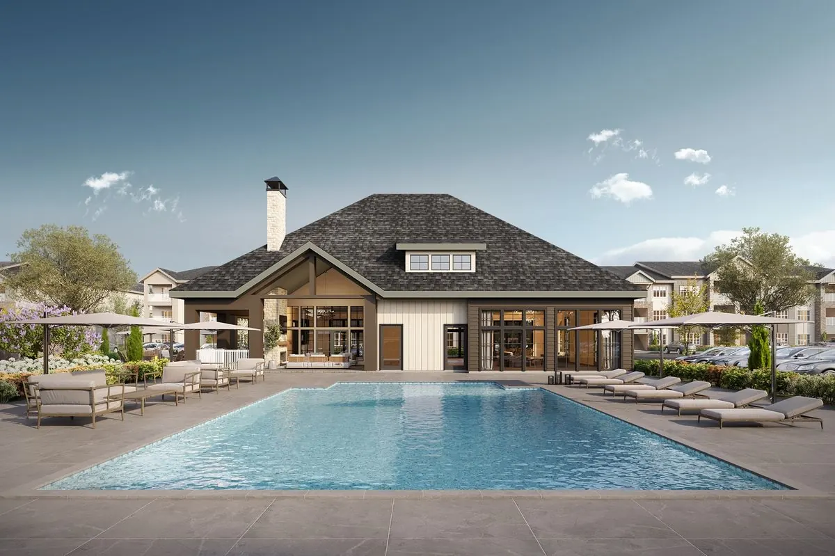LIVA resort-style pool and clubhouse