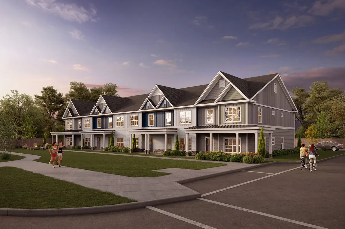LIVA townhomes at sunset